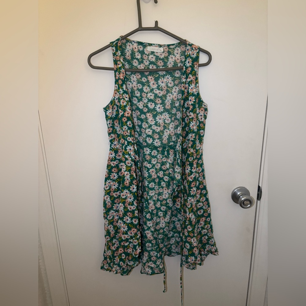 Lush Green Floral Sleeveless Top